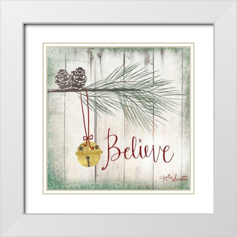 Bells White Modern Wood Framed Art Print with Double Matting by Doucette, Katie