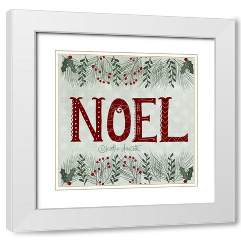 Noel II White Modern Wood Framed Art Print with Double Matting by Doucette, Katie
