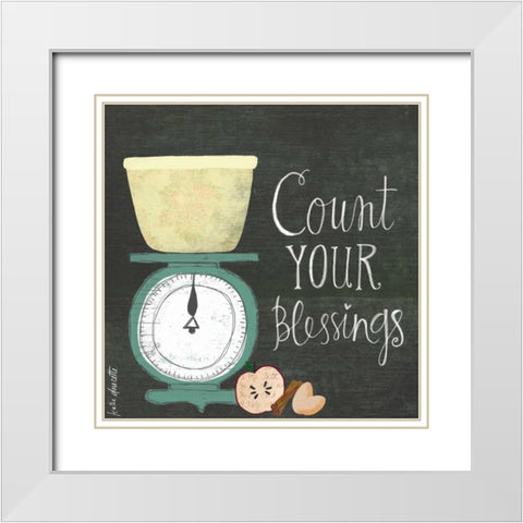 Count Your Blessings White Modern Wood Framed Art Print with Double Matting by Doucette, Katie