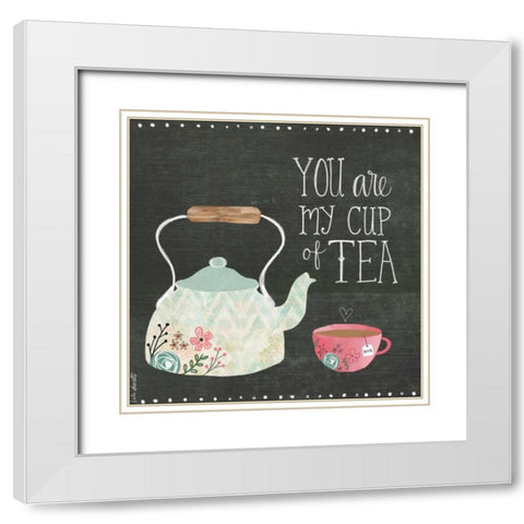 Tea Pot White Modern Wood Framed Art Print with Double Matting by Doucette, Katie