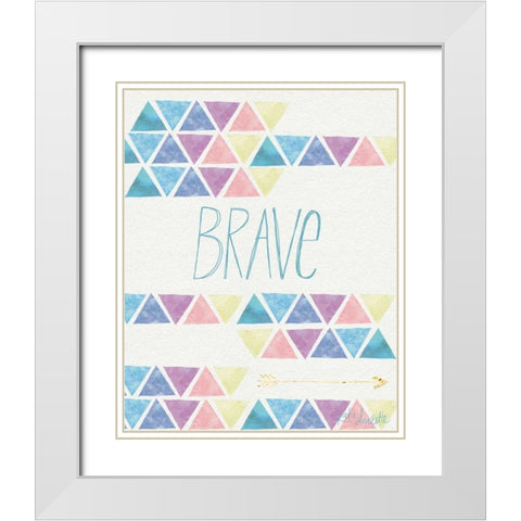 Brave White Modern Wood Framed Art Print with Double Matting by Doucette, Katie