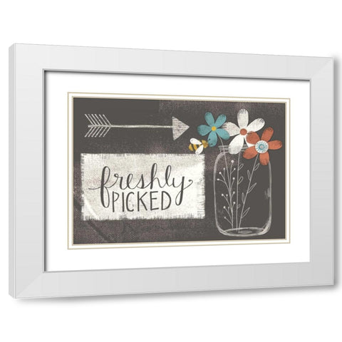 Freshly Picked White Modern Wood Framed Art Print with Double Matting by Doucette, Katie