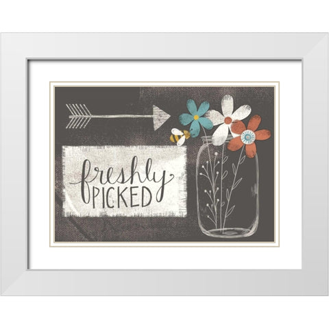 Freshly Picked White Modern Wood Framed Art Print with Double Matting by Doucette, Katie