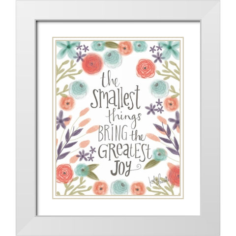 Smallest Things White Modern Wood Framed Art Print with Double Matting by Doucette, Katie
