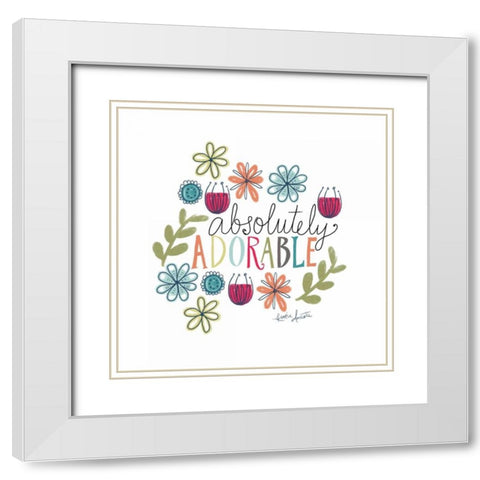 Absolutely Adorable White Modern Wood Framed Art Print with Double Matting by Doucette, Katie