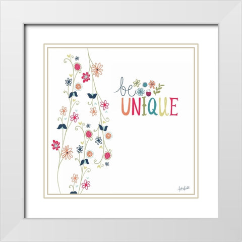 Be Unique White Modern Wood Framed Art Print with Double Matting by Doucette, Katie