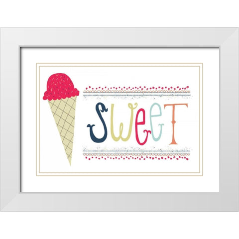 Sweet White Modern Wood Framed Art Print with Double Matting by Doucette, Katie