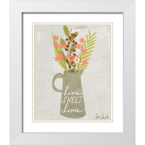 Sweet Home White Modern Wood Framed Art Print with Double Matting by Doucette, Katie