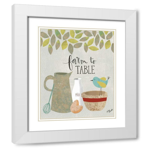 Farm to Table White Modern Wood Framed Art Print with Double Matting by Doucette, Katie