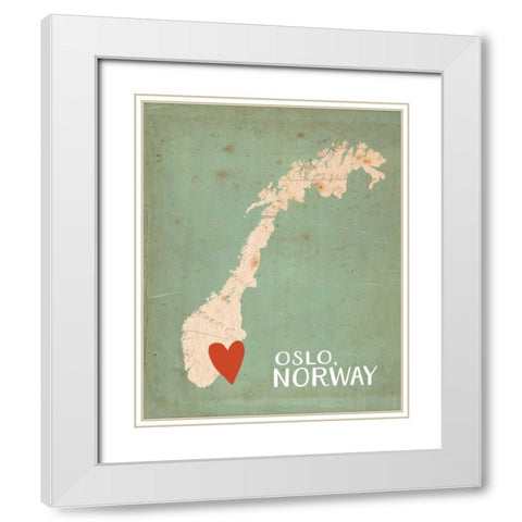 Norway White Modern Wood Framed Art Print with Double Matting by Doucette, Katie