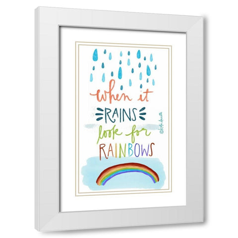 Rainbows White Modern Wood Framed Art Print with Double Matting by Doucette, Katie