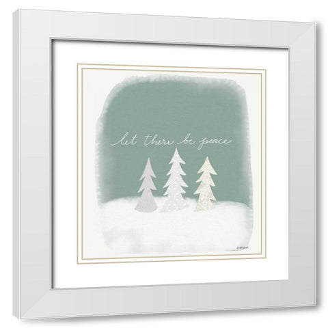 Let There Be Peace White Modern Wood Framed Art Print with Double Matting by Doucette, Katie