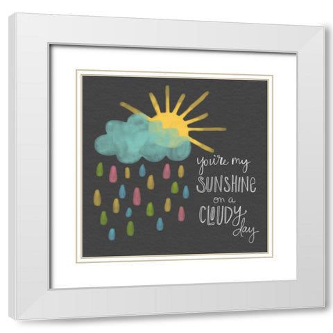 Cloudy Day White Modern Wood Framed Art Print with Double Matting by Doucette, Katie