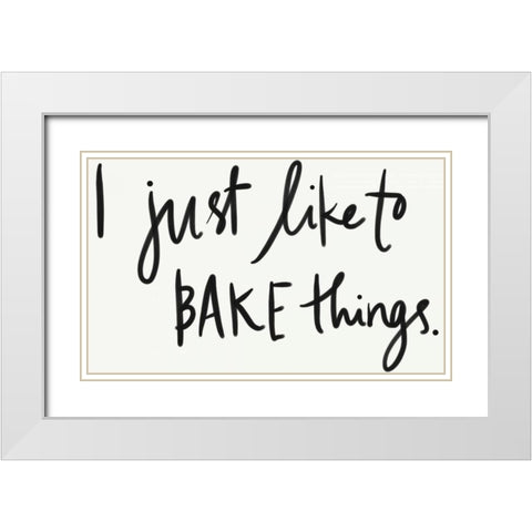 Bake Things White Modern Wood Framed Art Print with Double Matting by Doucette, Katie
