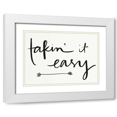 Takin It Easy White Modern Wood Framed Art Print with Double Matting by Doucette, Katie