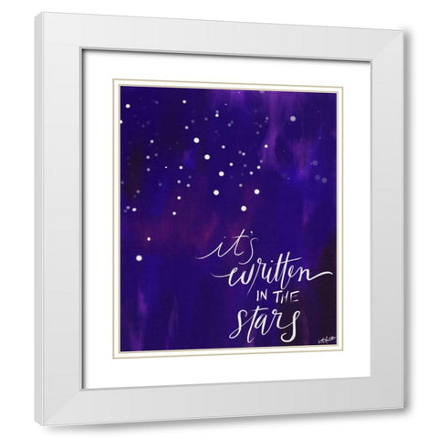 Written in the Stars White Modern Wood Framed Art Print with Double Matting by Doucette, Katie