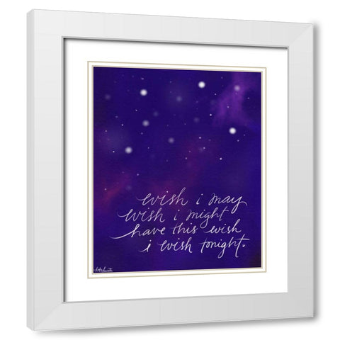 Wish I May White Modern Wood Framed Art Print with Double Matting by Doucette, Katie