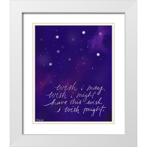 Wish I May White Modern Wood Framed Art Print with Double Matting by Doucette, Katie