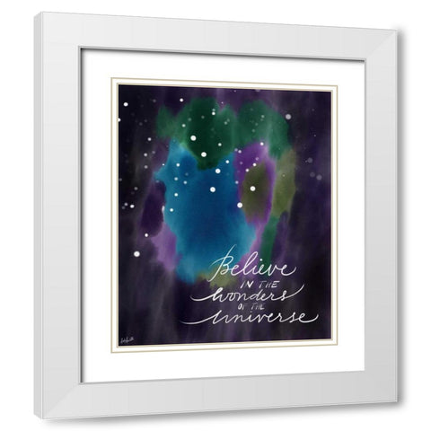Universe White Modern Wood Framed Art Print with Double Matting by Doucette, Katie
