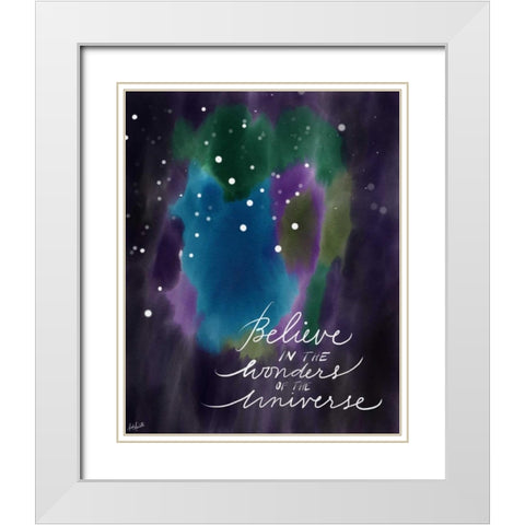 Universe White Modern Wood Framed Art Print with Double Matting by Doucette, Katie