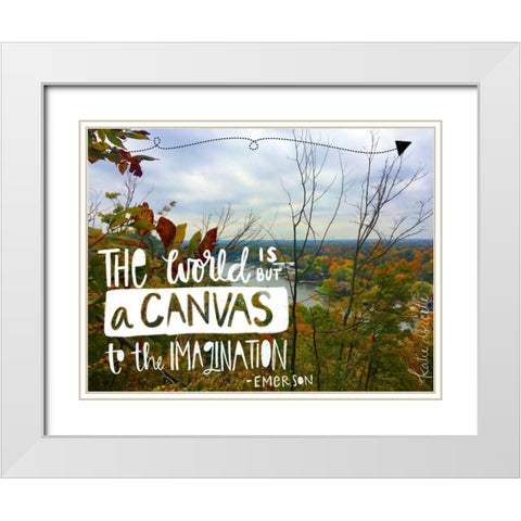 The World is a Canvas White Modern Wood Framed Art Print with Double Matting by Doucette, Katie