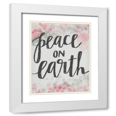 Peace II White Modern Wood Framed Art Print with Double Matting by Doucette, Katie