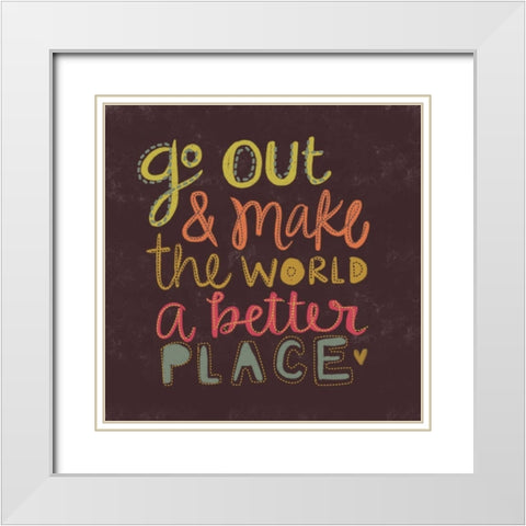 Better Place White Modern Wood Framed Art Print with Double Matting by Doucette, Katie