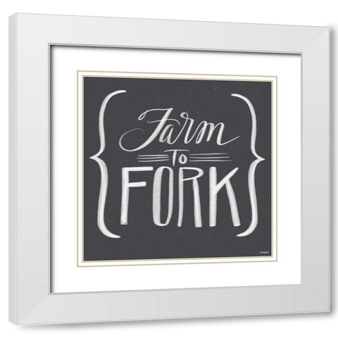 Farm to Fork White Modern Wood Framed Art Print with Double Matting by Doucette, Katie