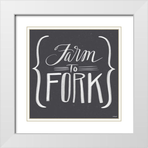 Farm to Fork White Modern Wood Framed Art Print with Double Matting by Doucette, Katie
