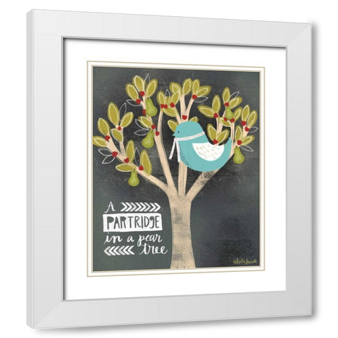Partridge White Modern Wood Framed Art Print with Double Matting by Doucette, Katie