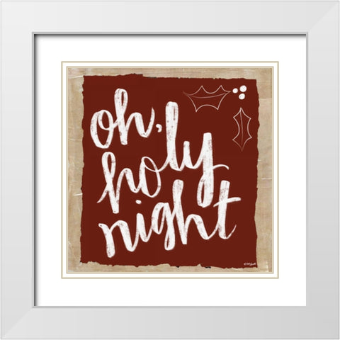 Oh Holy Night White Modern Wood Framed Art Print with Double Matting by Doucette, Katie