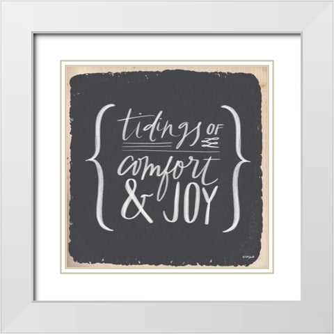 Tidings White Modern Wood Framed Art Print with Double Matting by Doucette, Katie