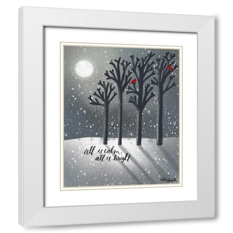 Calm and Bright Night White Modern Wood Framed Art Print with Double Matting by Doucette, Katie