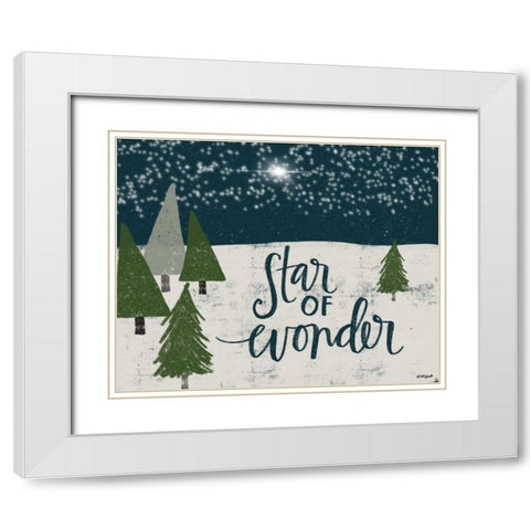 Starry Night White Modern Wood Framed Art Print with Double Matting by Doucette, Katie