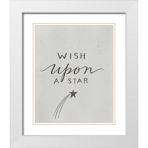 Wish Upon a Star White Modern Wood Framed Art Print with Double Matting by Doucette, Katie