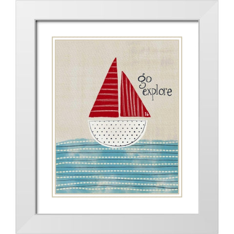 Go Explore White Modern Wood Framed Art Print with Double Matting by Doucette, Katie