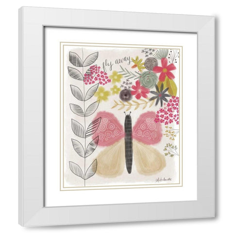 Fly Away White Modern Wood Framed Art Print with Double Matting by Doucette, Katie