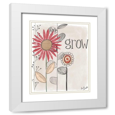 Grow White Modern Wood Framed Art Print with Double Matting by Doucette, Katie
