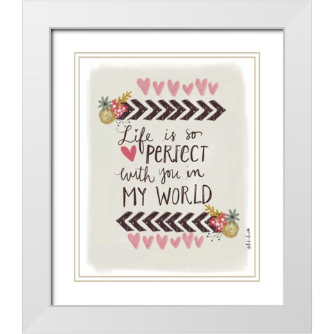 Love the Life You Live White Modern Wood Framed Art Print with Double Matting by Doucette, Katie