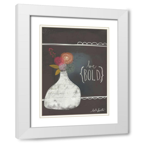 Be Bold White Modern Wood Framed Art Print with Double Matting by Doucette, Katie