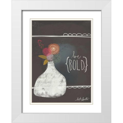 Be Bold White Modern Wood Framed Art Print with Double Matting by Doucette, Katie