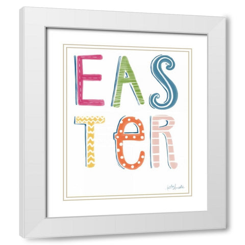 Easter II White Modern Wood Framed Art Print with Double Matting by Doucette, Katie