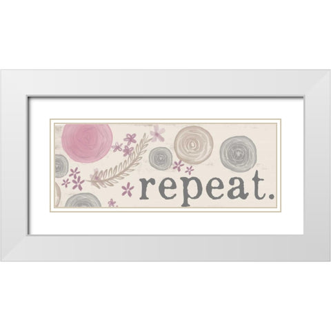 Repeat White Modern Wood Framed Art Print with Double Matting by Doucette, Katie