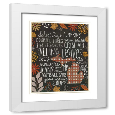 Fall White Modern Wood Framed Art Print with Double Matting by Doucette, Katie