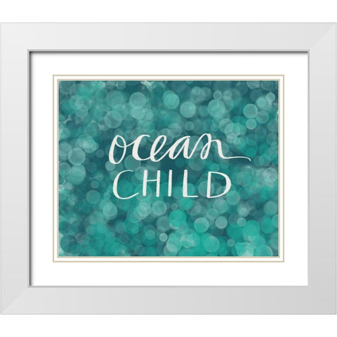 Ocean Child White Modern Wood Framed Art Print with Double Matting by Doucette, Katie