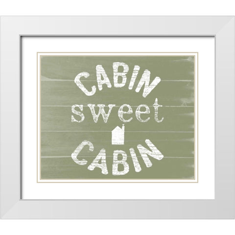 Cabin Sweet Cabin White Modern Wood Framed Art Print with Double Matting by Doucette, Katie