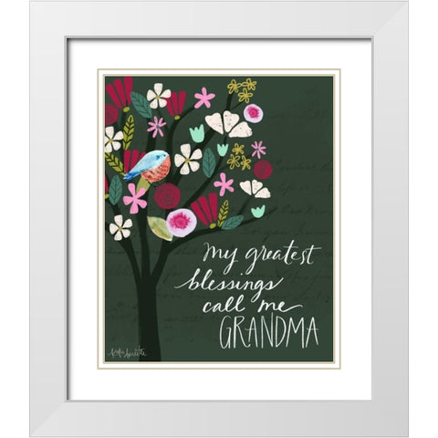 Grandma White Modern Wood Framed Art Print with Double Matting by Doucette, Katie