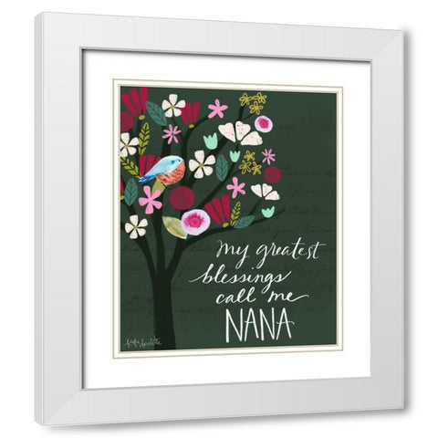 Nana White Modern Wood Framed Art Print with Double Matting by Doucette, Katie