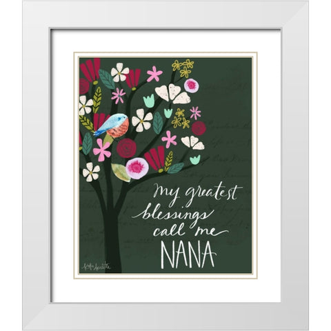 Nana White Modern Wood Framed Art Print with Double Matting by Doucette, Katie
