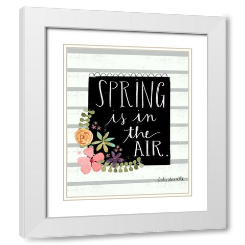 Spring is in the Air White Modern Wood Framed Art Print with Double Matting by Doucette, Katie